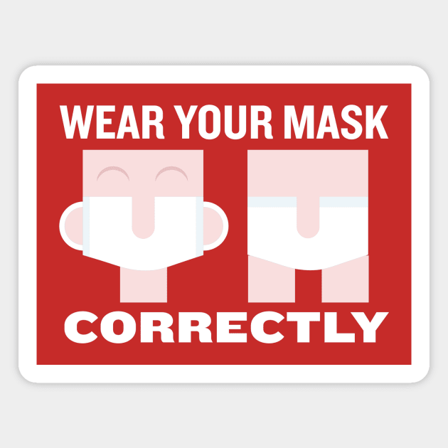 Wear Your Mask Correctly Magnet by ijoshthereforeiam